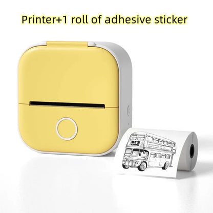 Mini impresora portátil de etiquetas con rollos de papel adhesivo