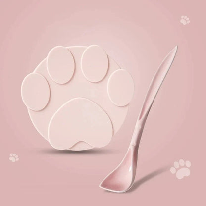 Portable Silicone Pet Food Lid and Spoon Set – 2-in-1 Can Cover and Sealer