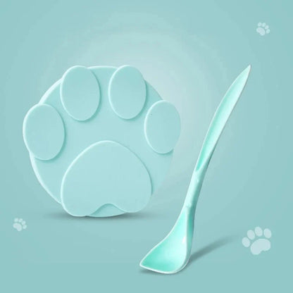 Portable Silicone Pet Food Lid and Spoon Set – 2-in-1 Can Cover and Sealer