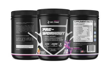 Pre-Workout Fruit Punch | Creatine, Nitric Oxide & Amino Acids | ONE ZTRIKE by ZNETICS