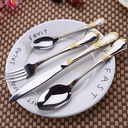 Set de Cubiertos de Acero Inoxidable Elizabeth de 24 Piezas