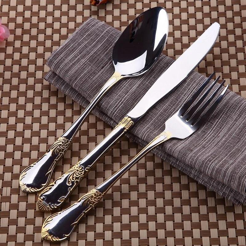 Set de Cubiertos de Acero Inoxidable Elizabeth de 24 Piezas