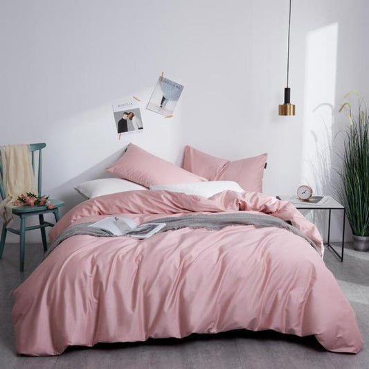 Flamingo Grace Silk Duvet Cover Set (Premium Egyptian Cotton) 600TC