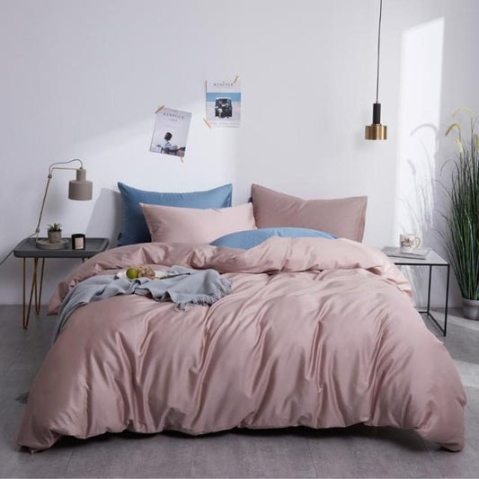 Housse de couette en soie MistyRose Grace (Coton égyptien de qualité supérieure) 600 fils/pouce²
