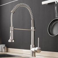 Michael Spring Spout Pull-Down Single-Hole Kitchen Sink Faucet