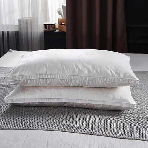 Lot de 2 oreillers en duvet d'oie Vincenzo