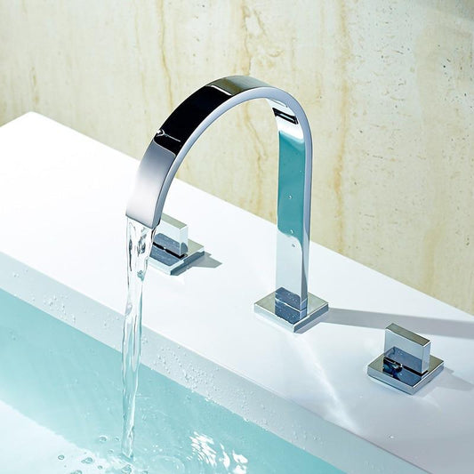 Robinet de salle de bain Paul à deux poignées et trois trous