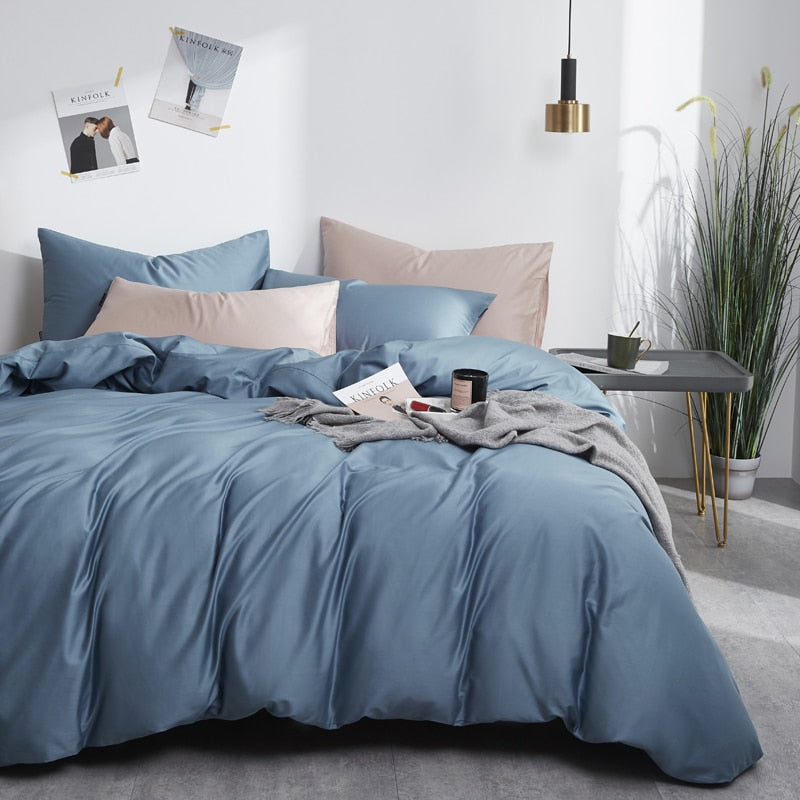Zenith Grace Silk Duvet Cover Set (Premium Egyptian Cotton) 600TC