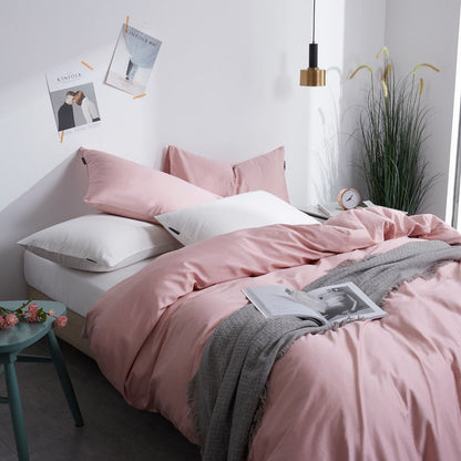 Flamingo Grace Silk Duvet Cover Set (Premium Egyptian Cotton) 600TC