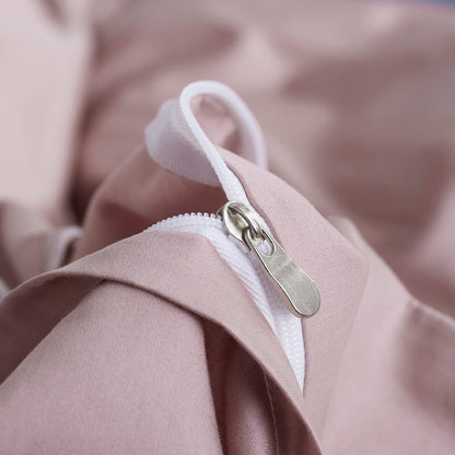 MistyRose Grace Silk Duvet Cover Set (Premium Egyptian Cotton) 600TC