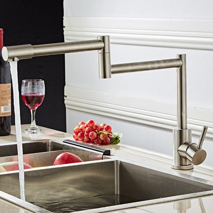 Robinet de cuisine pliable rétractable à trou unique Edison