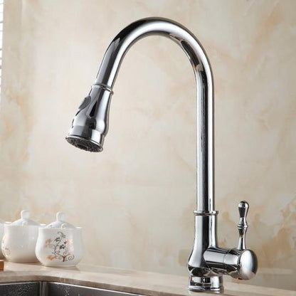 Max Swivel Spout Pull-Down Single-Hole Kitchen Sink Faucet