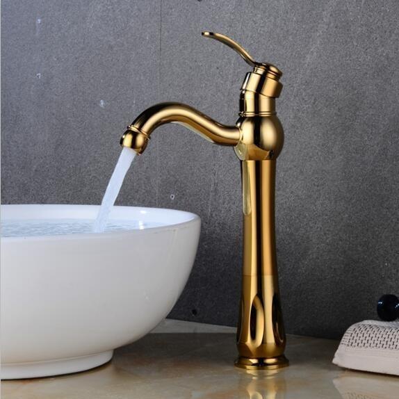 Grifo de baño vintage de un solo agujero Lily