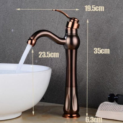 Grifo de baño vintage de un solo agujero Lily