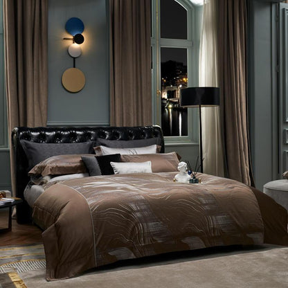 Mia Gradient Modern Premium High End 1200TC Duvet Cover Set 100% Cotton
