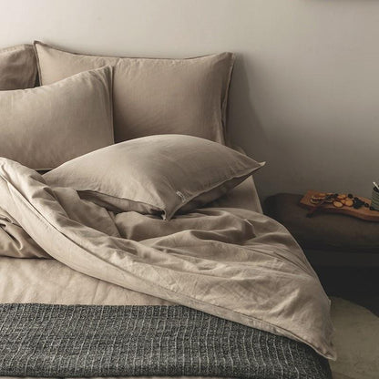 Emma Duvet Cover Set With Ropes 55% Cotton 45% Linen