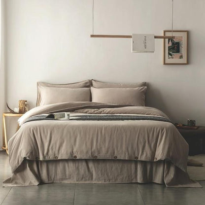Emma Duvet Cover Set With Ropes 55% Cotton 45% Linen