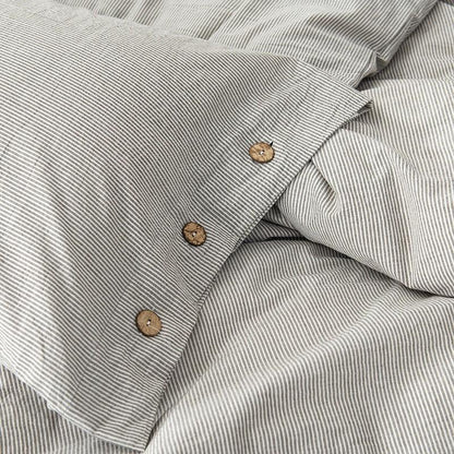Olivia Stripe Ultra Soft Duvet Cover Set 100% Washed Cotton