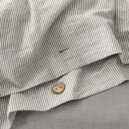 Olivia Stripe Ultra Soft Duvet Cover Set 100% Washed Cotton