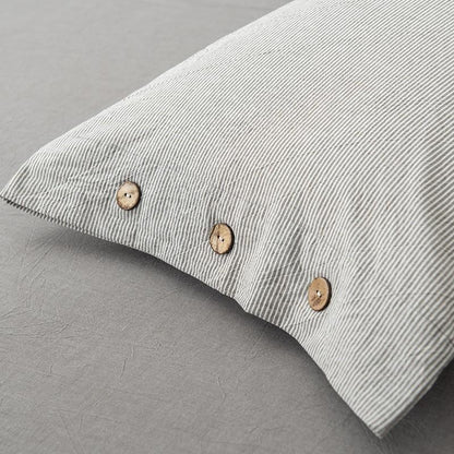 Olivia Stripe Ultra Soft Duvet Cover Set 100% Washed Cotton