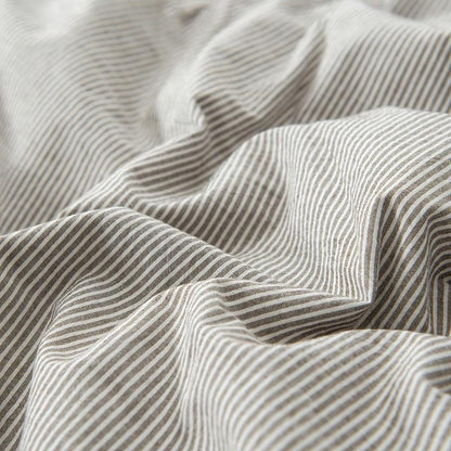Olivia Stripe Ultra Soft Duvet Cover Set 100% Washed Cotton
