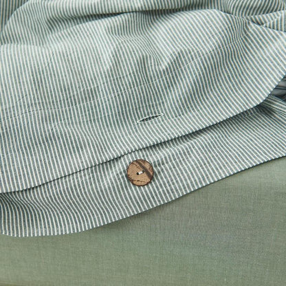 Olivia Stripe Ultra Soft Duvet Cover Set 100% Washed Cotton