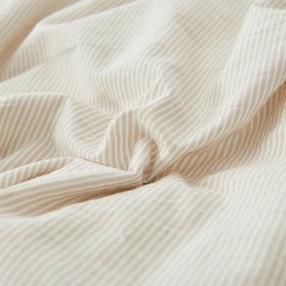 Olivia Stripe Ultra Soft Duvet Cover Set 100% Washed Cotton