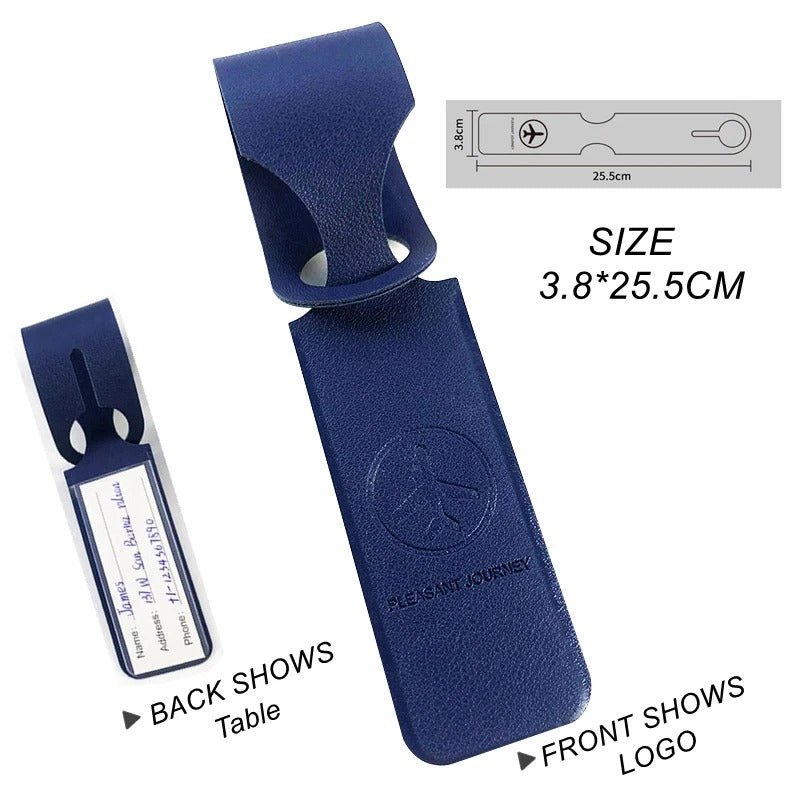 Étiquette de bagage en cuir PU – Porte-adresse créatif