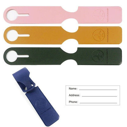Étiquette de bagage en cuir PU – Porte-adresse créatif