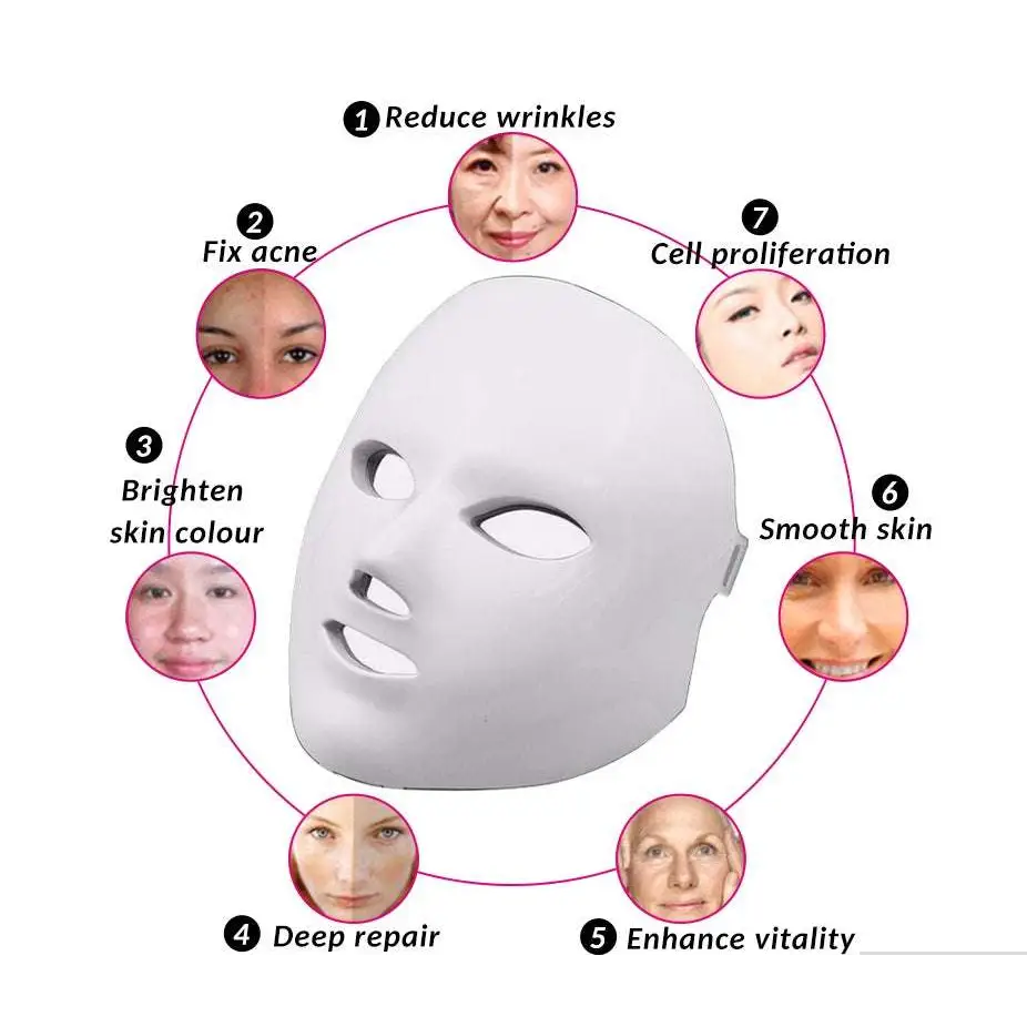 Purple LED Mask Skin Care Facial Beauty Device