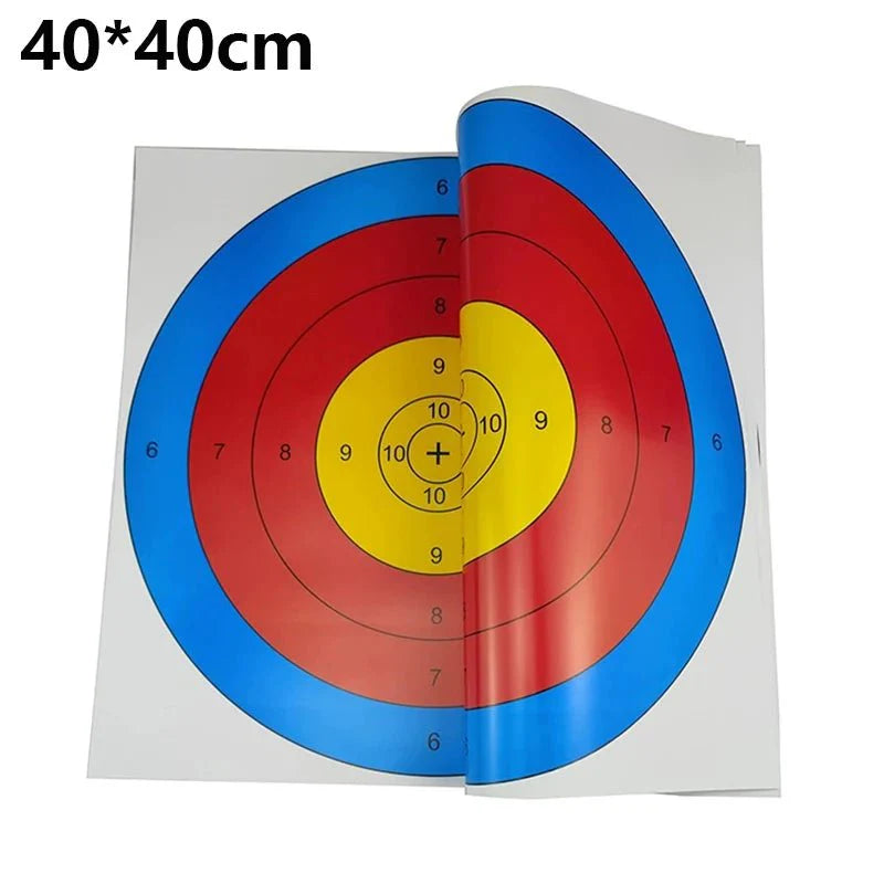 PVC Archery Paper Targets – High-Visibility Shooting Sheets (15.7" × 15.7")