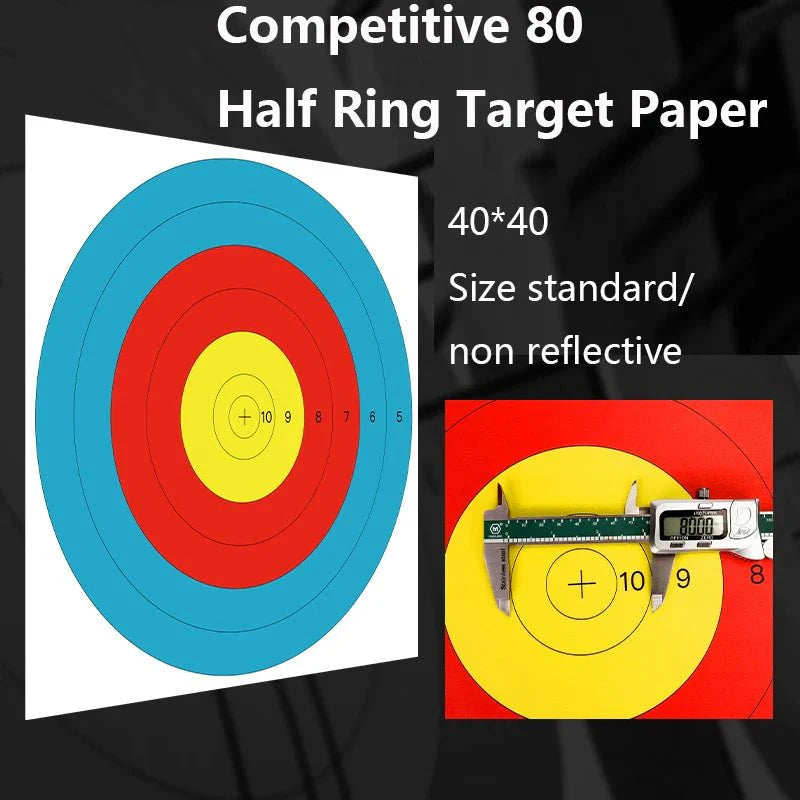 PVC Archery Paper Targets – High-Visibility Shooting Sheets (15.7" × 15.7")
