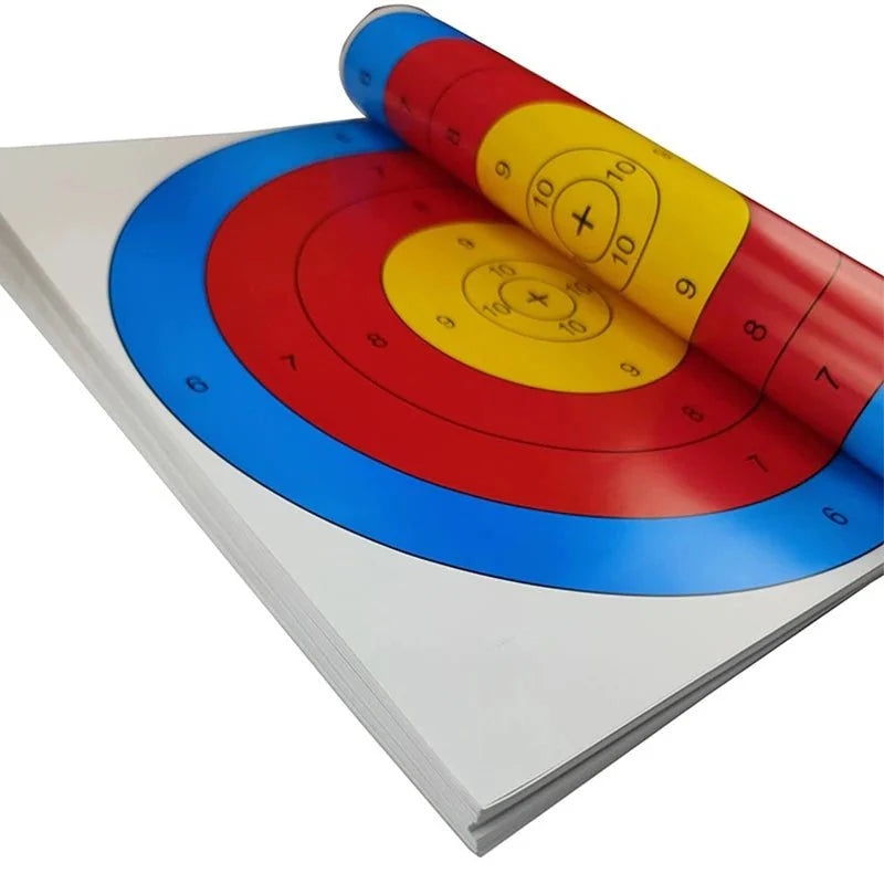 PVC Archery Paper Targets – High-Visibility Shooting Sheets (15.7" × 15.7")