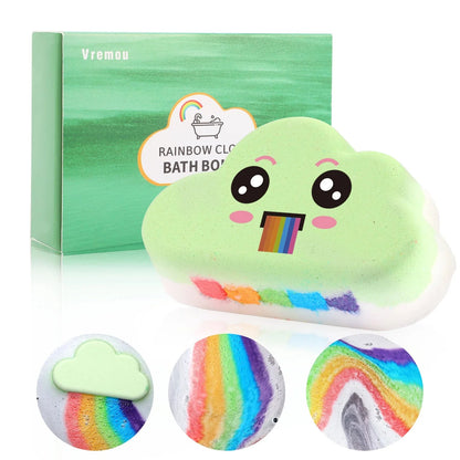 Rainbow Bath Bombs | Handmade Organic Fizzy Bubble Bath for Kids