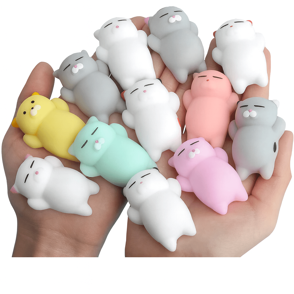 Random Kawaii Mochi Squishy Fidget Toy Set | Mini Soft Squeeze Toys for Stress Relief