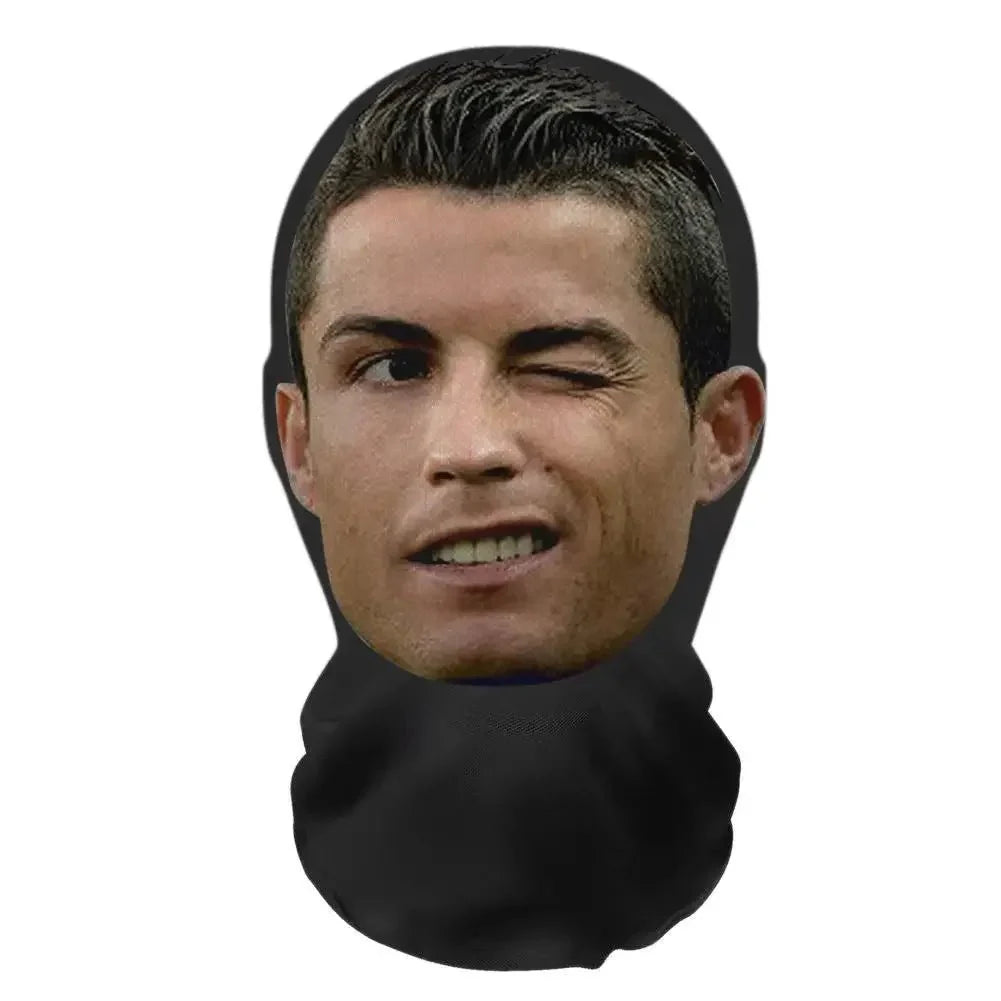Realistic 3D Celebrity Face Mask | Full Face Nylon Cosplay Headgear for Halloween
