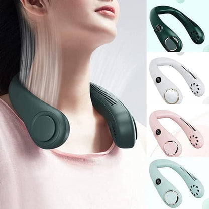 Portable Neck Fan | Bladeless Design with Rechargeable Battery | Lightweight Cooling Solution for Instant Comfort
