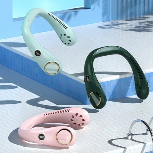 Portable Neck Fan | Bladeless Design with Rechargeable Battery | Lightweight Cooling Solution for Instant Comfort