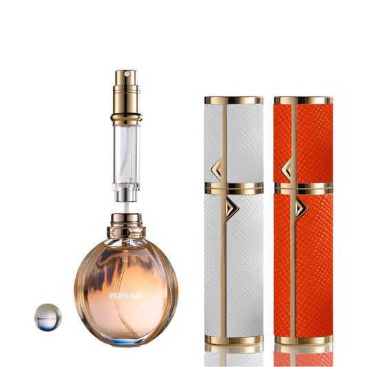 Refillable Perfume Bottle – 5ml Travel Spray Atomizer with PU Leather Case