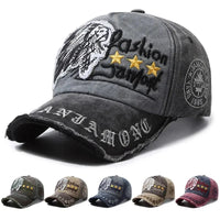 Retro Distressed Letter Embroidery Baseball Cap | Unisex Casual Cotton Hat