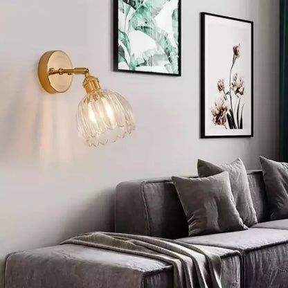 Tulip Glass Wall Lamp Retro Flower Bud Vintage Wall Light