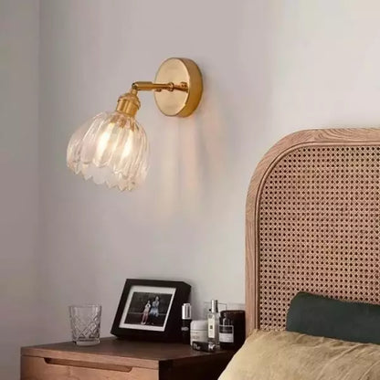 Tulip Glass Wall Lamp Retro Flower Bud Vintage Wall Light
