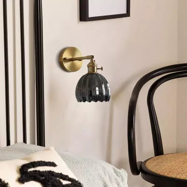 Tulip Glass Wall Lamp Retro Flower Bud Vintage Wall Light