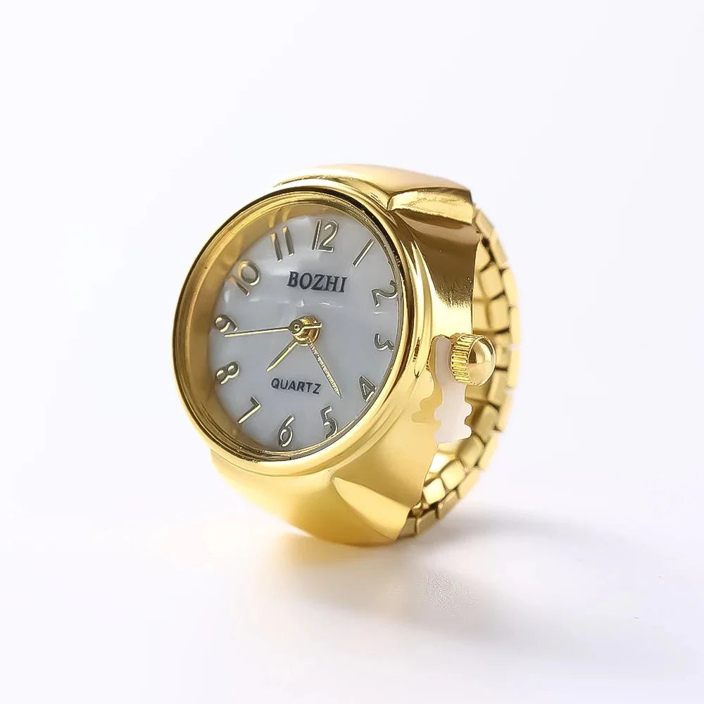 Retro Roman Vintage Punk Finger Watch Ring | Functional Ring Watch with Quartz Movement