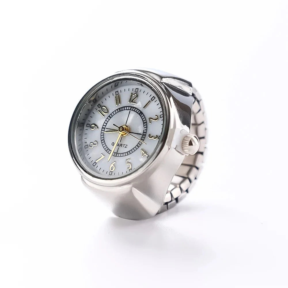 Retro Roman Vintage Punk Finger Watch Ring | Functional Ring Watch with Quartz Movement