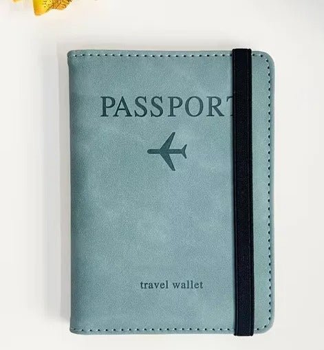 RFID Vintage PU Leather Passport Holder – Multi-Function Travel Wallet