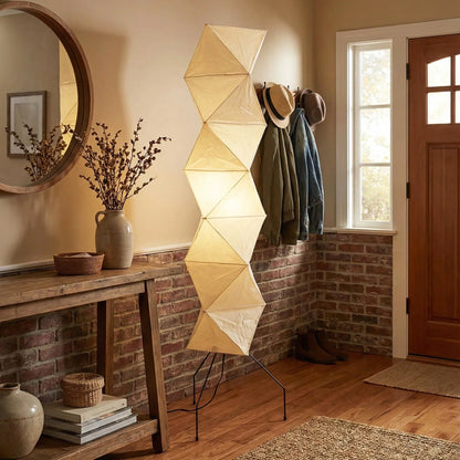 Origami Paper Floor Lamp 74" Rhombus Japanese Style E26 Light