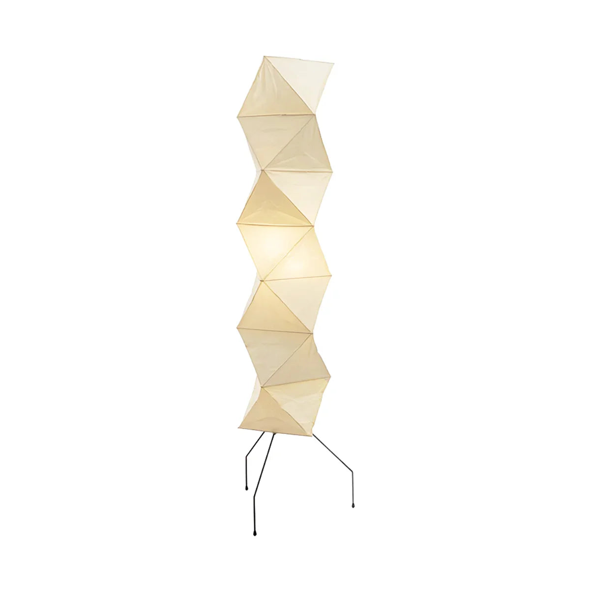 Origami Paper Floor Lamp 74" Rhombus Japanese Style E26 Light