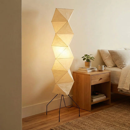 Origami Paper Floor Lamp 74" Rhombus Japanese Style E26 Light