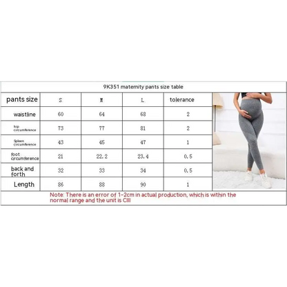 Ribbed Maternity Leggings with High Waist Belly Support